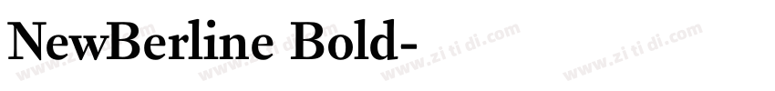 NewBerline Bold字体转换